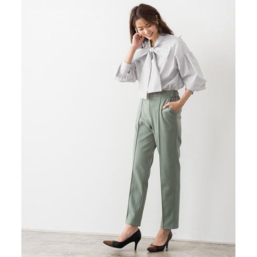 日本 Pierrot - 華麗蝴蝶結泡泡長袖上衣-天使白