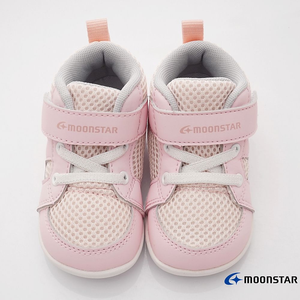 Moonstar日本月星 - 寶寶護踝學步款(寶寶段)-學步鞋-粉