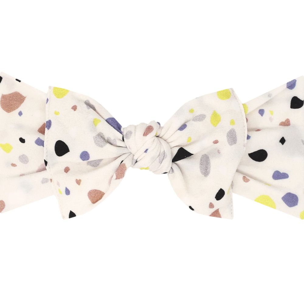 美國baby bling - 純手工極優雅細緻輕柔微彈性/毫無束縛感蝴蝶結髮帶/髮飾_印花經典款-甜蜜時尚