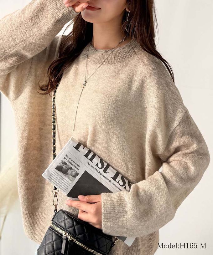 日本 Classical Elf - Java 絕美漸層寬鬆針織上衣-卡其