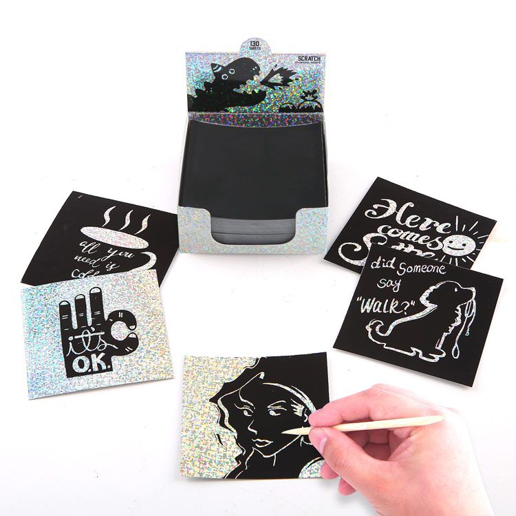 JarMelo 原創美玩 - 創意便籤-亮銀刮畫組