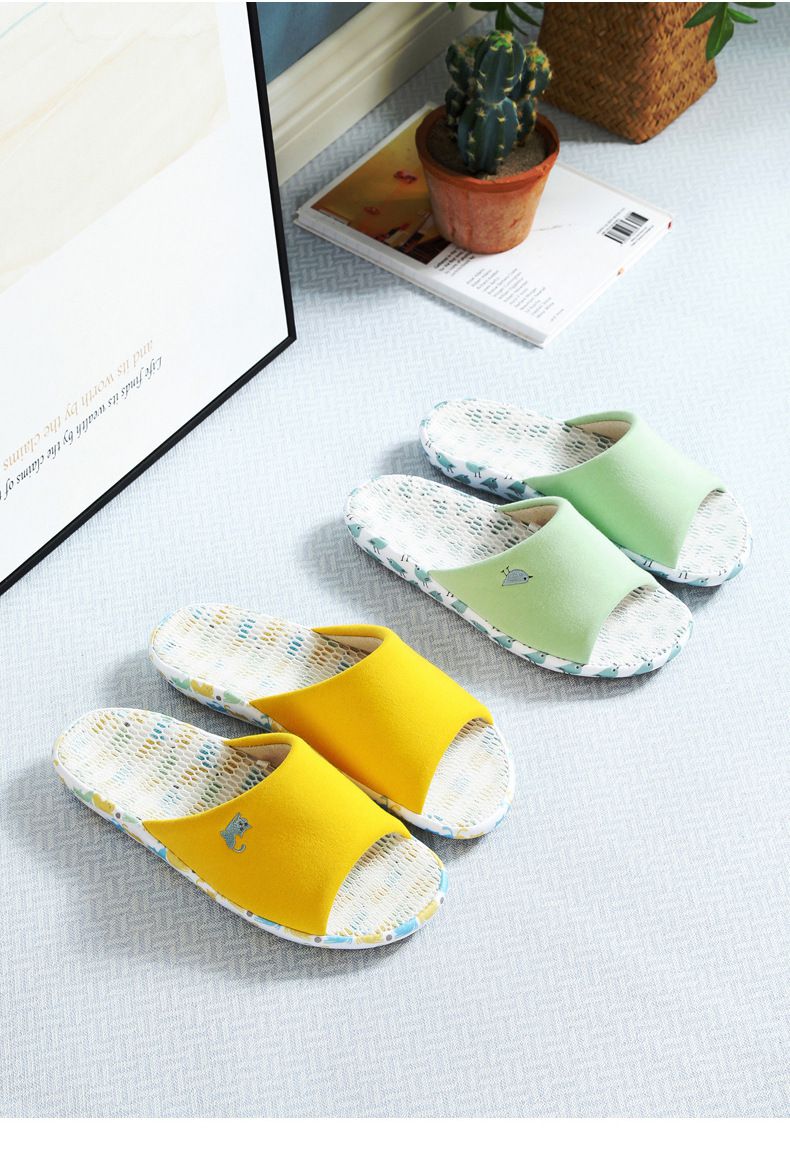 3D立體網眼透氣靜音室內拖鞋-綿羊-灰色