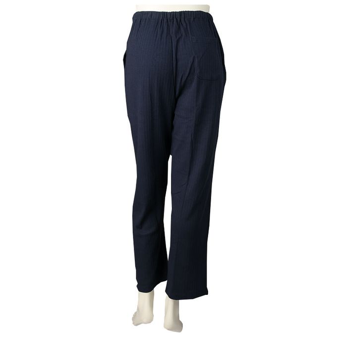 akachan honpo - 直筒羅紋褲-深藍色