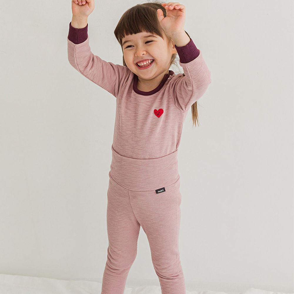 韓國 Cordi-i - 針織腹卷睡衣-粉紅