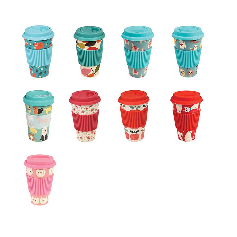 英國 Rex London - 環保竹纖維咖啡杯/外出杯 (400ml)-迷人貓咪