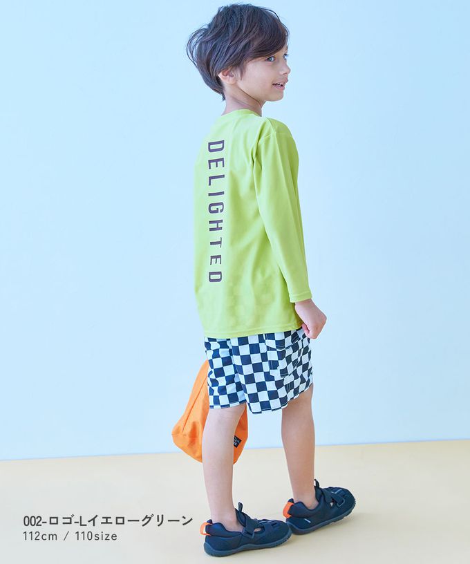 日本 devirock - 90%抗UV 舒適寬鬆玩水衣／泳衣-背後花朵-薄荷綠