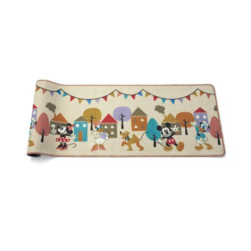 日本千趣會 - 迪士尼 長條型腳踏墊(廚房/臥室)-米奇好友派對