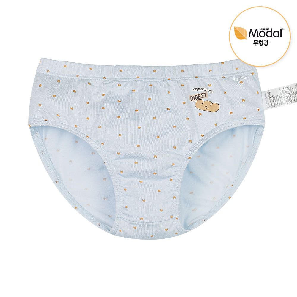莫代爾親膚絲滑三角褲(男寶)-微笑麵包-淺藍