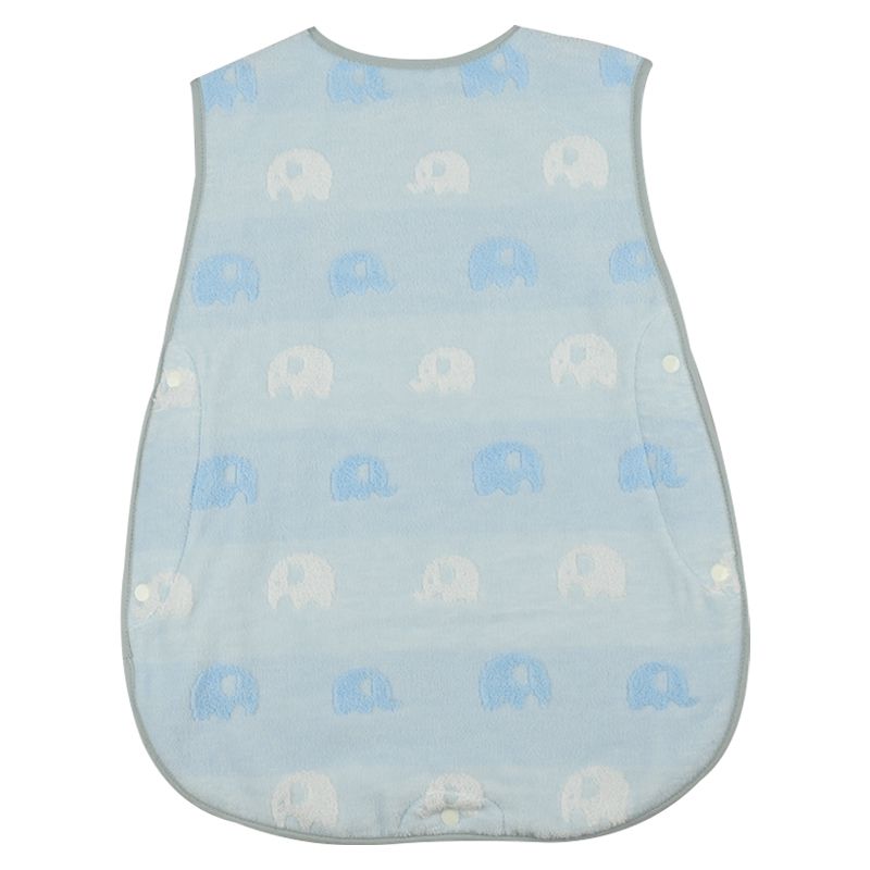 akachan honpo - 柔軟純棉防踢被-藍色 (60~90cm)