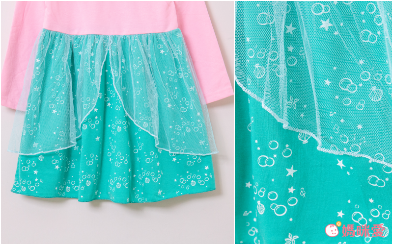 長袖造型公主裙-美人魚