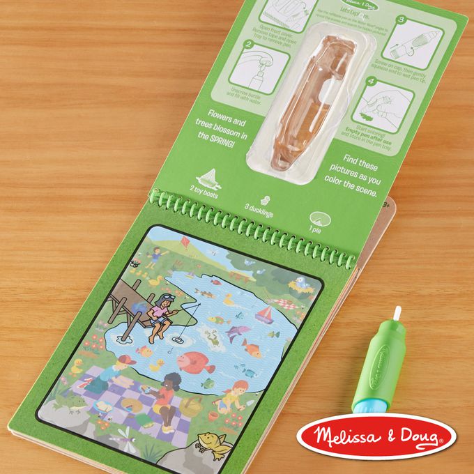 美國瑪莉莎 Melissa & Doug - 旅遊樂-水畫冊,Let's Explore-春夏秋冬