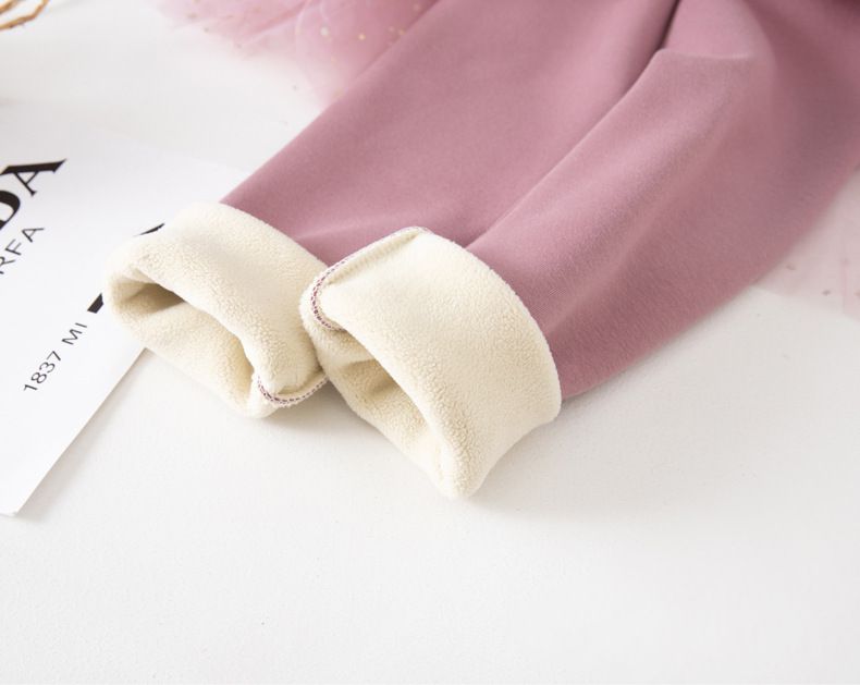 FANMOU - 加絨網紗亮片褲裙-星星月亮-灰色