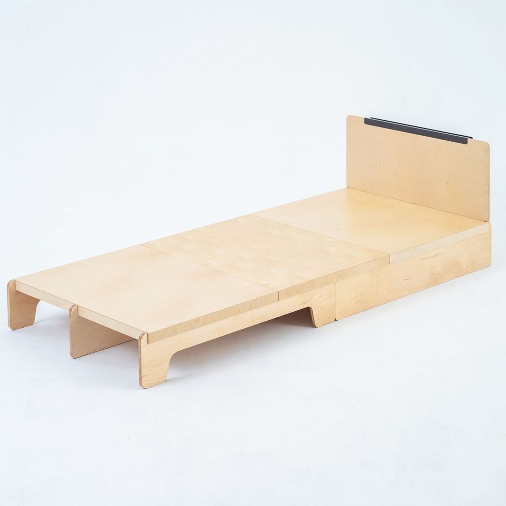 走走家具 - 模組單人加大床架-沉穩灰 (105 / 217 / 66 (cm);座高 24 (cm))