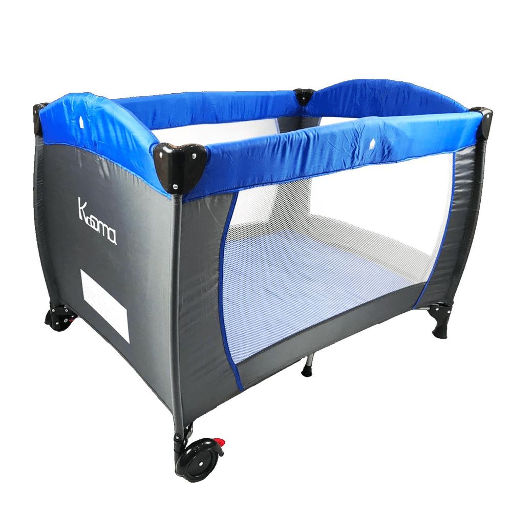 KOOMA - 折疊嬰兒床(具備遊戲功能)-海軍藍