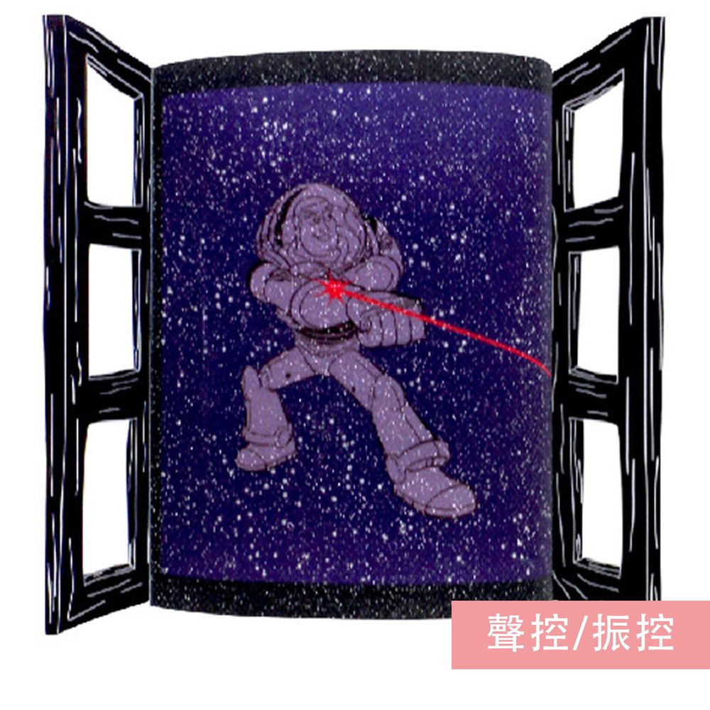日本 TOYO CASE - LED 感應夜燈壁飾-迪士尼窗戶系列-巴斯光年 (約8x3x11cm)