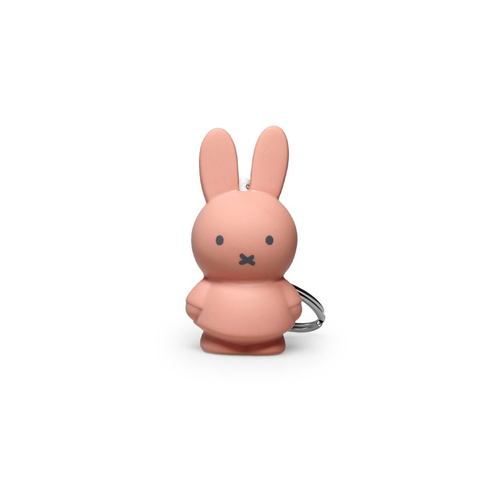 Miffy-MIFFY米菲兔商店 - Miffy 米菲兔莫蘭迪色系款公仔鑰匙圈吊飾 - 淺粉色