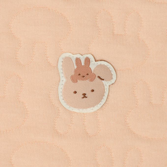 akachan honpo - 長袖包屁衣家居服-保暖鋪棉 兔子-粉紅色