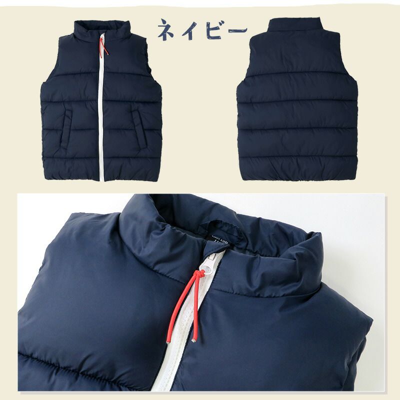 日本 ZOOLAND - 潑水加工 素面百搭鋪棉保暖背心-軍綠