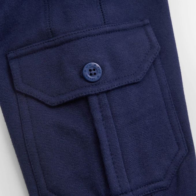 英國 JoJo Maman BeBe - 100%純棉2入組工裝褲-藍綠