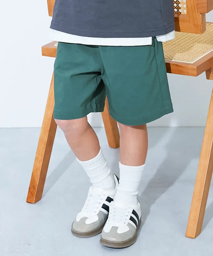 日本 devirock - 超彈力定番色休閒短褲-草綠