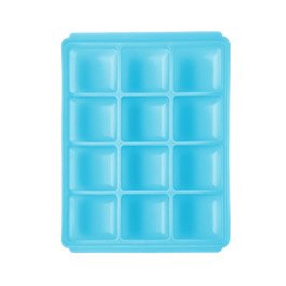 TGM - 馬卡龍 白金矽膠副食品冷凍儲存分裝盒 (M - 藍色)