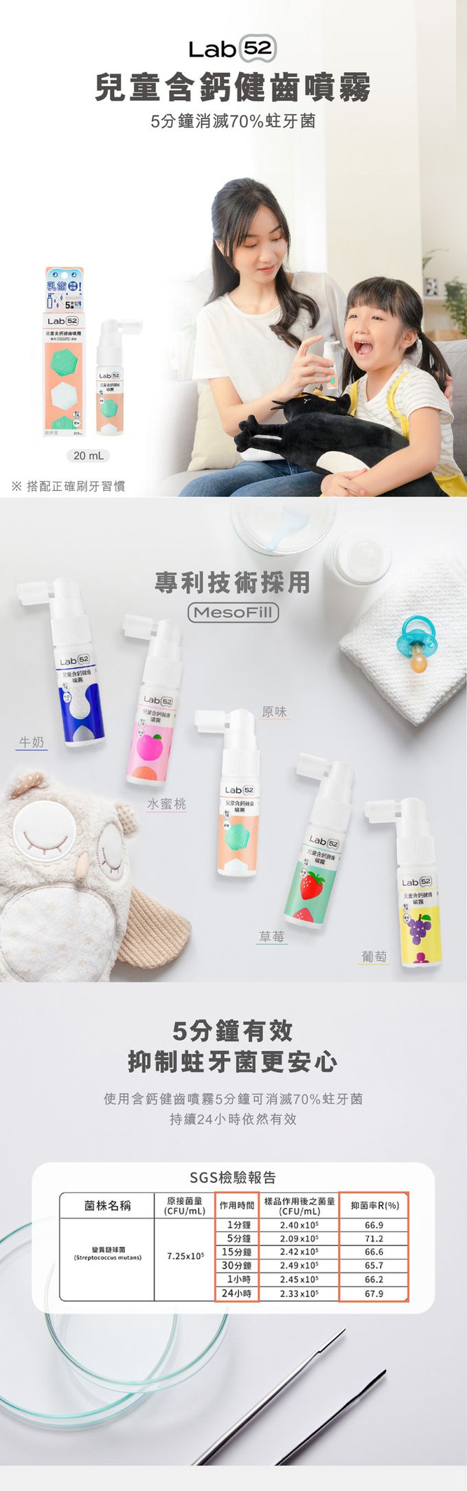 齒妍堂 - 兒童含鈣健齒噴霧Plus 草莓 (草莓)-20ml