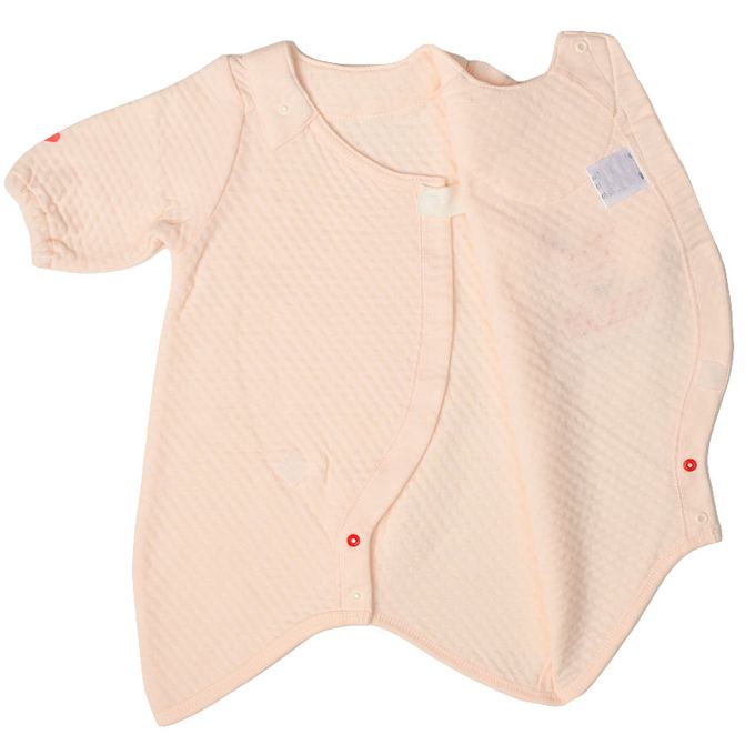 akachan honpo - 長袖舒適連身衣-粉紅色 (50~60cm)