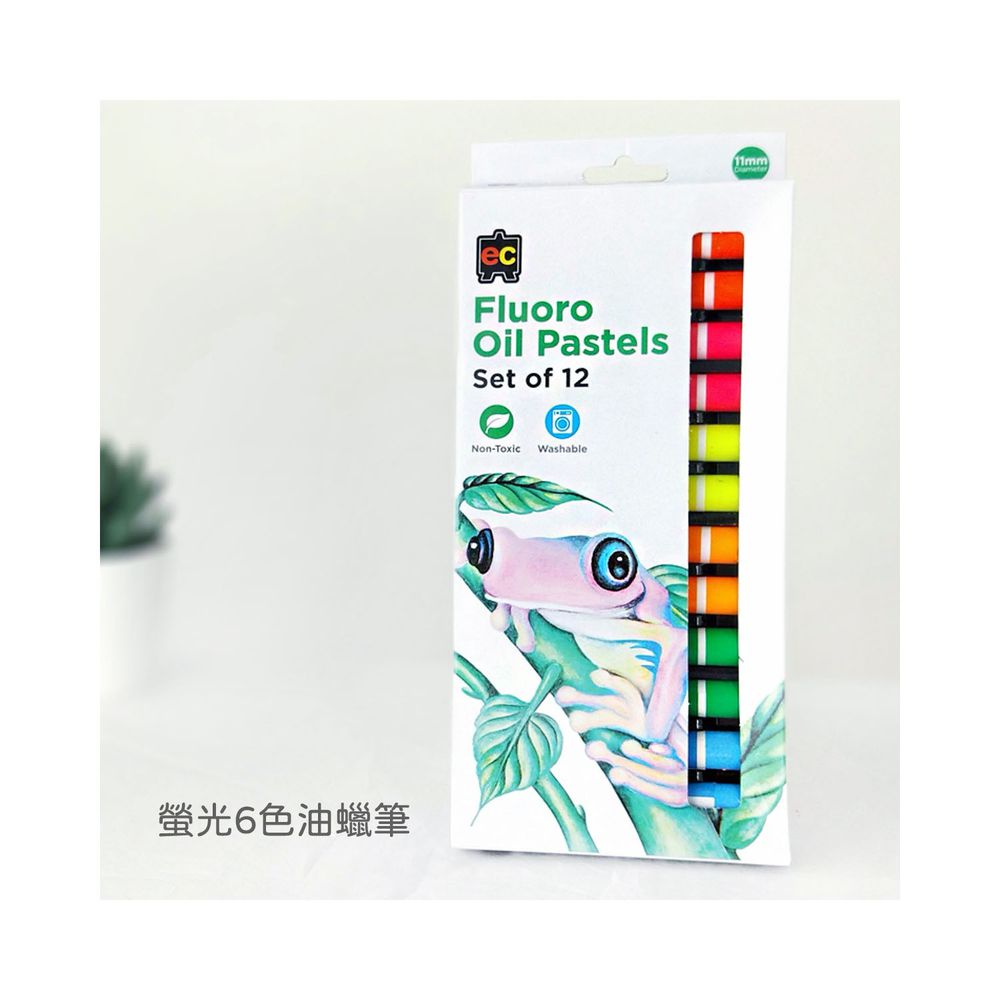 澳洲 EC - EC螢光6色油蠟筆-12支入