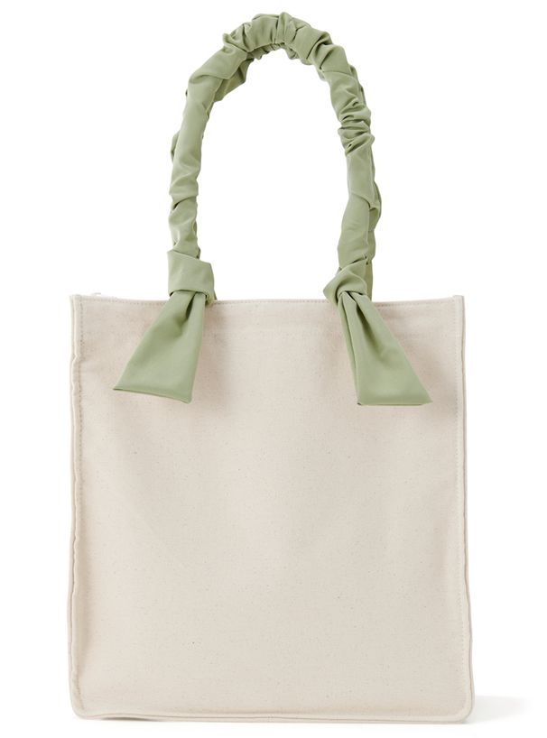 日本 GRL - 可愛天使緞帶長形托特包-綠