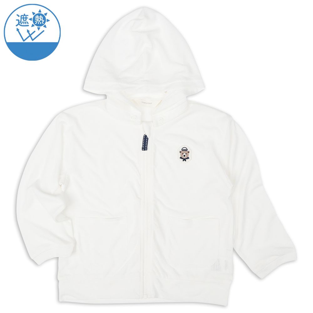 隔熱連帽外套-米白色