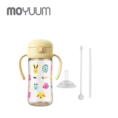 韓國 MOYUUM - PPSU彈蓋吸管學飲水杯-動物萌友(SOOSOOJIN聯名款)-270ml