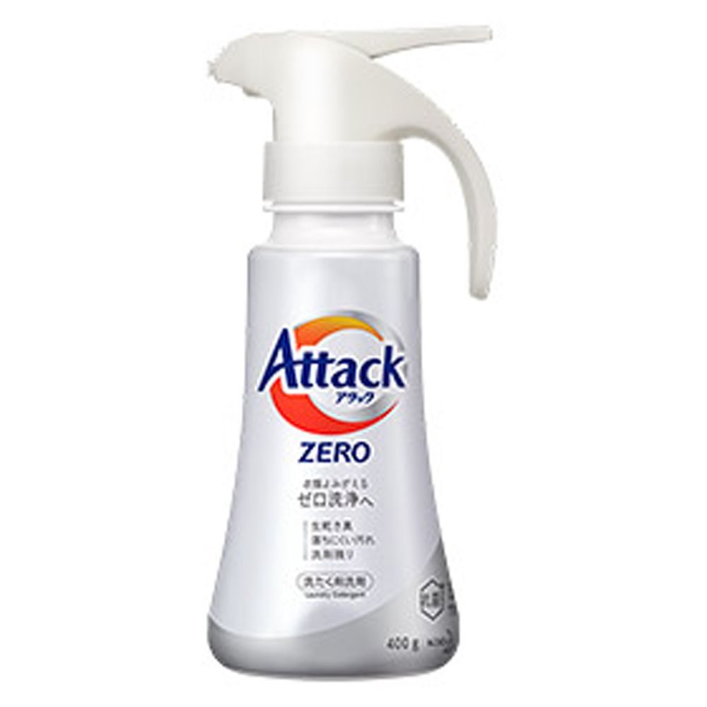 日本花王 - Attack Zero 超濃縮洗衣精-單手按壓式-(適合直立式洗衣機)-400g