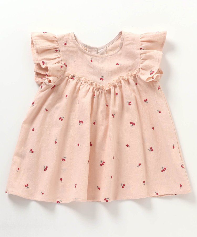 日本 apres les cours - 質感刺繡印花無袖上衣-向日葵-米白