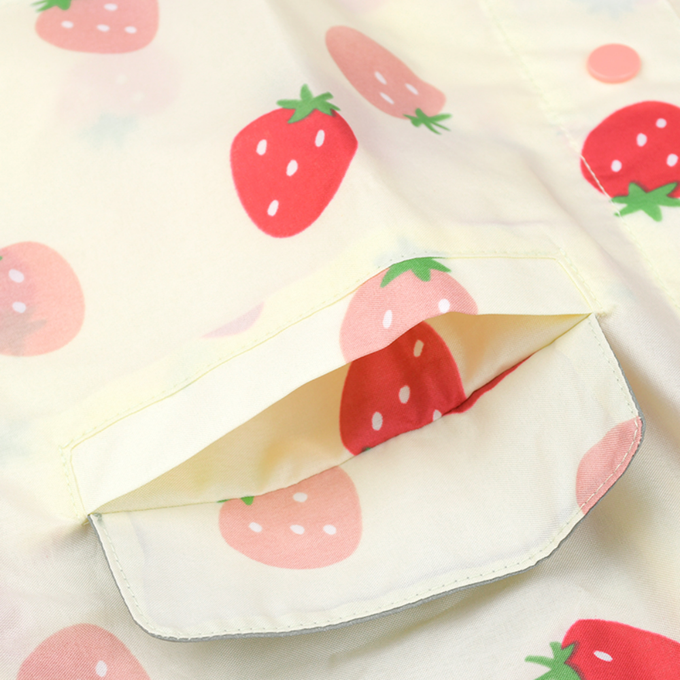 akachan honpo - 雨衣-草莓-象牙白色