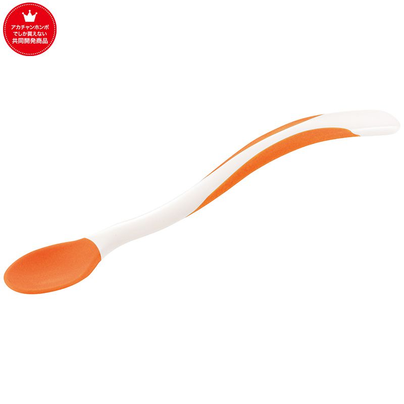 akachan honpo - TLI柔軟感溫湯匙-橘色