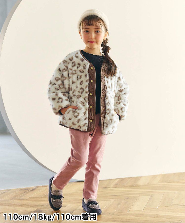 日本 apres les cours - 絎縫束腰氣質金釦雙面穿外套-花朵x淺卡其