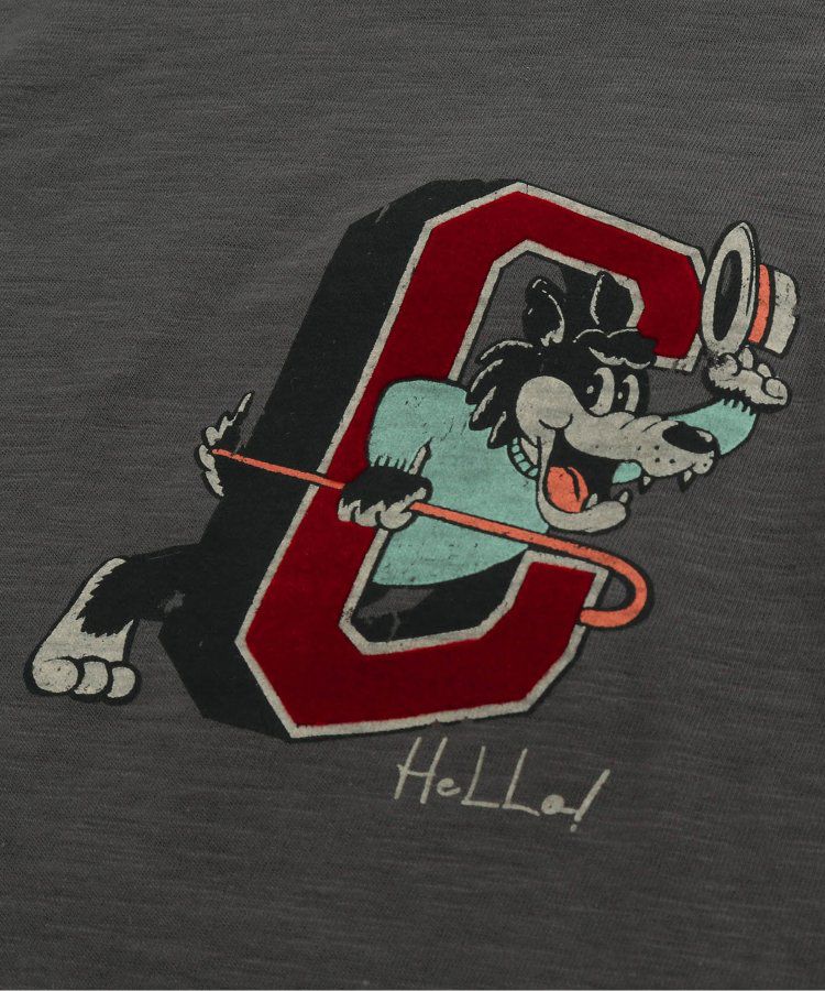 日本 BREEZE - [品牌週年限定]印花長袖上衣-打招呼-炭灰