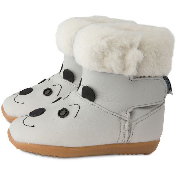 英國 shooshoos - 健康無毒真皮手工童鞋/靴子/童靴-灰毛狗狗