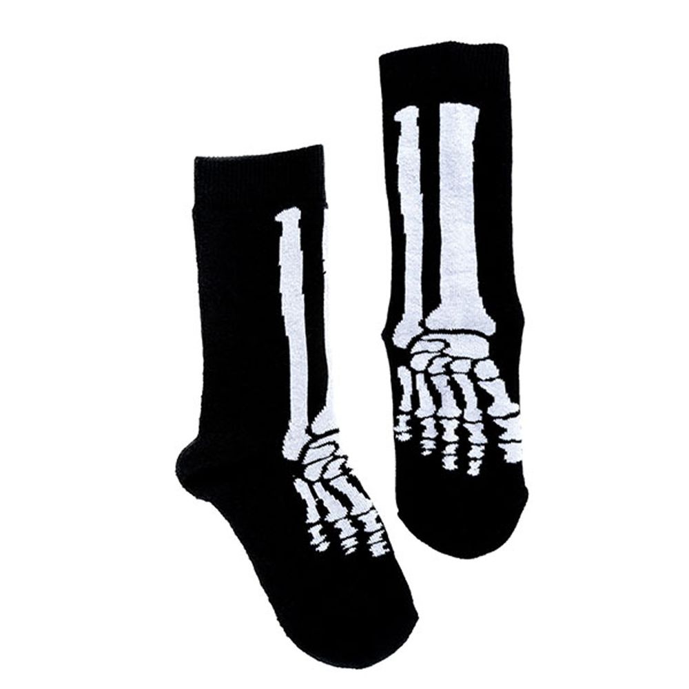【英國Squelch】 - 防滑棉襪-X-ray黑白骷髏 (3-6Y)