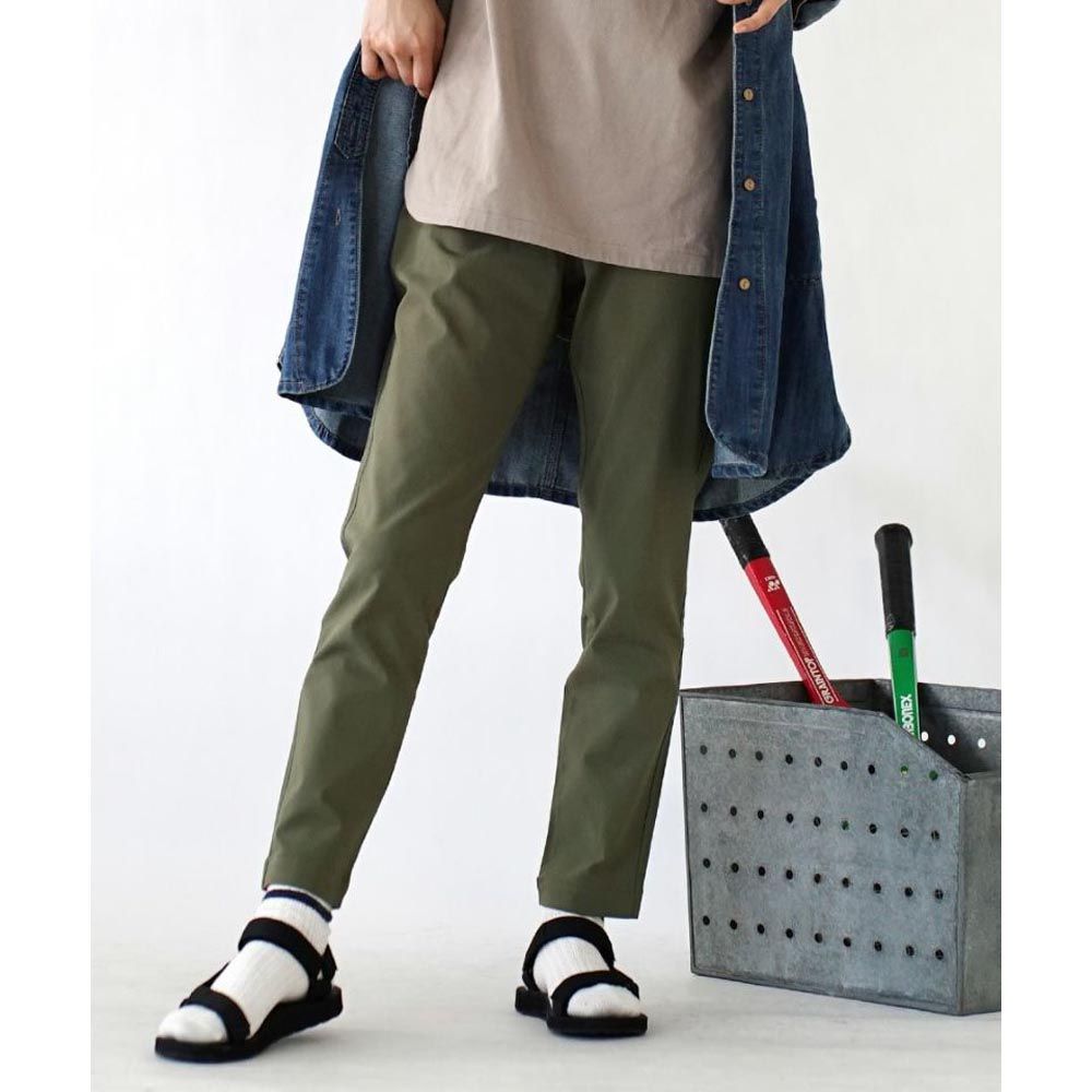 日本 zootie - Air Pants 輕薄彈性美腿直筒褲-橄欖綠