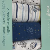 Aden+Anais - 4入紗布巾組-星空米奇4入紗布巾組 (112x112公分)