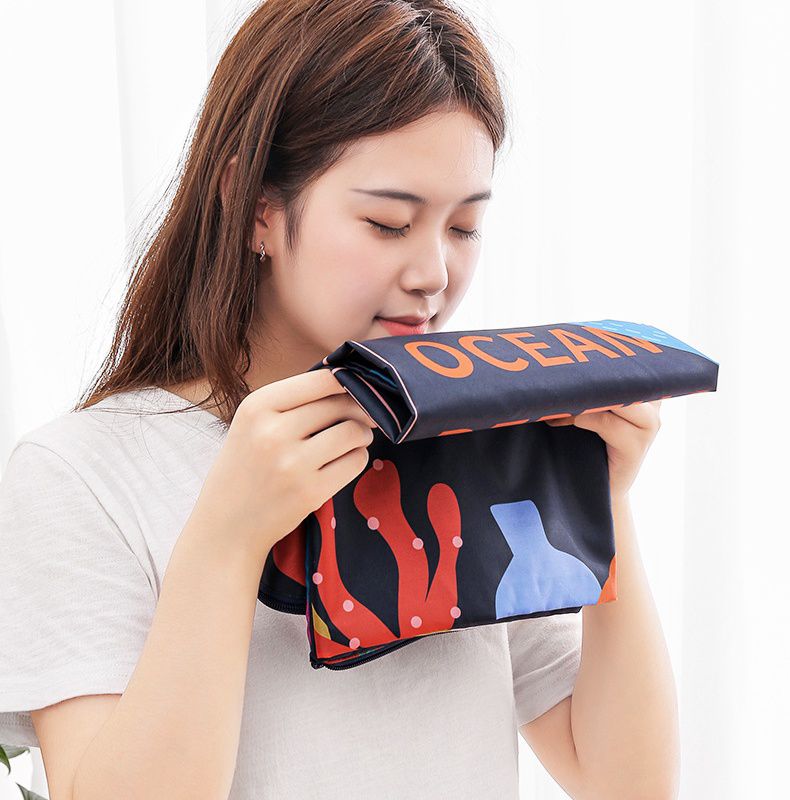 防水棉被收納袋-水母-深藍色