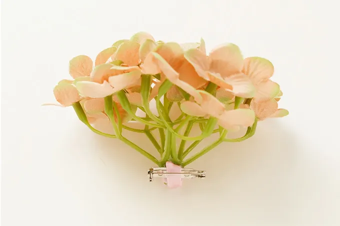 日本 Catherine Cottage - 精緻花朵刺繡薄紗洋裝/小禮服-附繡球花別針-粉紅