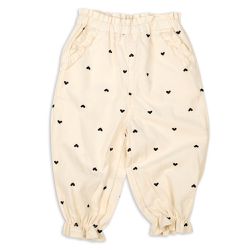 akachan honpo - 10分褲-荷葉邊 燈心絨-象牙白色