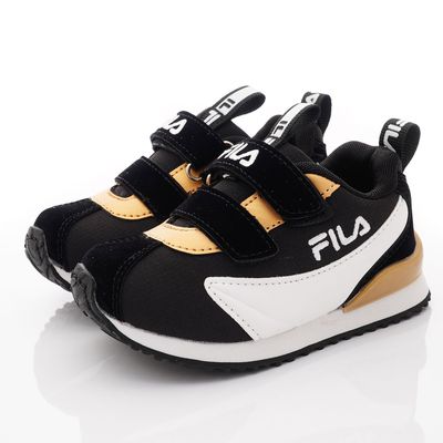 FILA - 經典慢跑鞋(中小童段)-運動鞋-黑