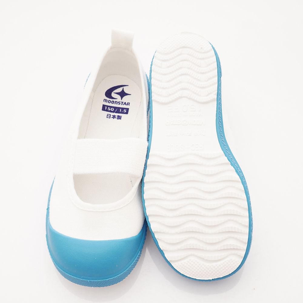 Moonstar日本月星 - 機能童鞋-日本製鐵氟龍室內鞋(中小童段)-淺藍