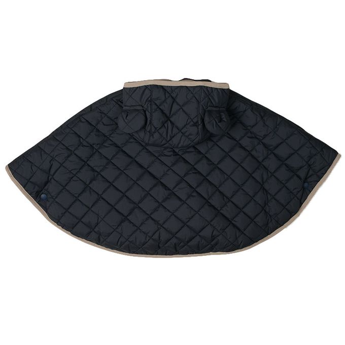 akachan honpo - 鋪棉斗篷-熊耳-深藍色 (60～80cm)