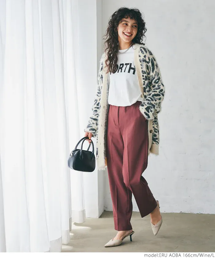 日本 COCA - 薄款打褶洗鍊修身錐型褲-米杏