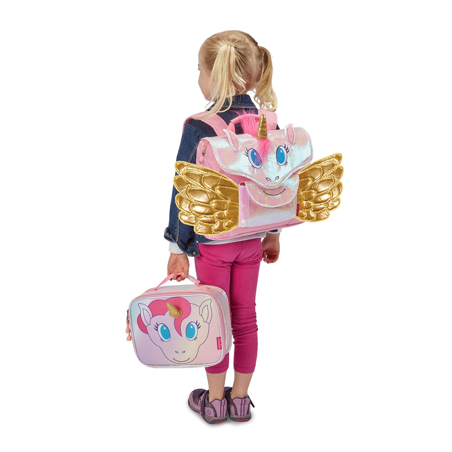 Bixbee - 飛飛童趣系列-閃閃金采獨角馬中童背包 (寬33cm*高28cm*深12.7cm)