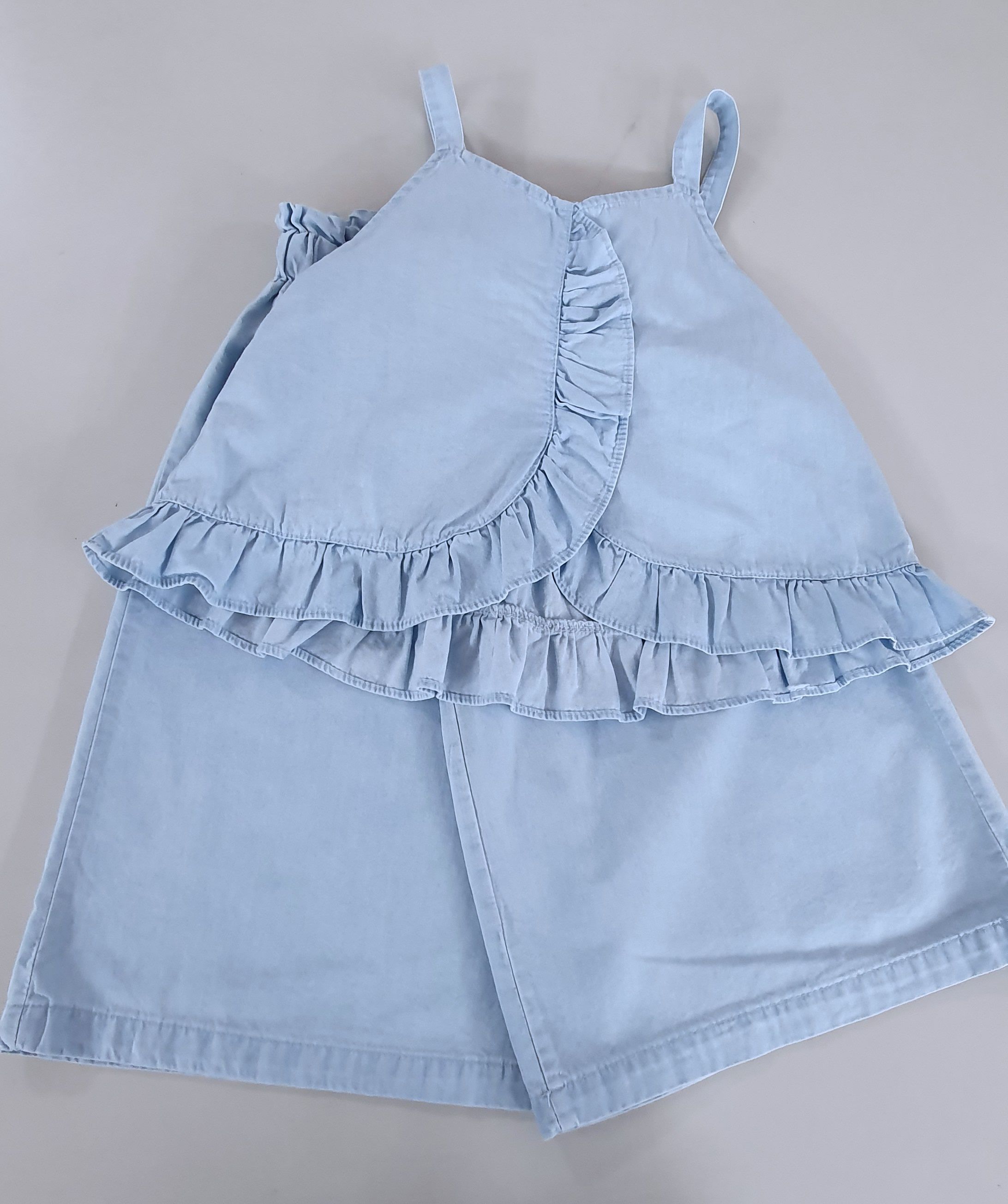 韓國 ERU - 荷葉裝飾細肩帶套裝